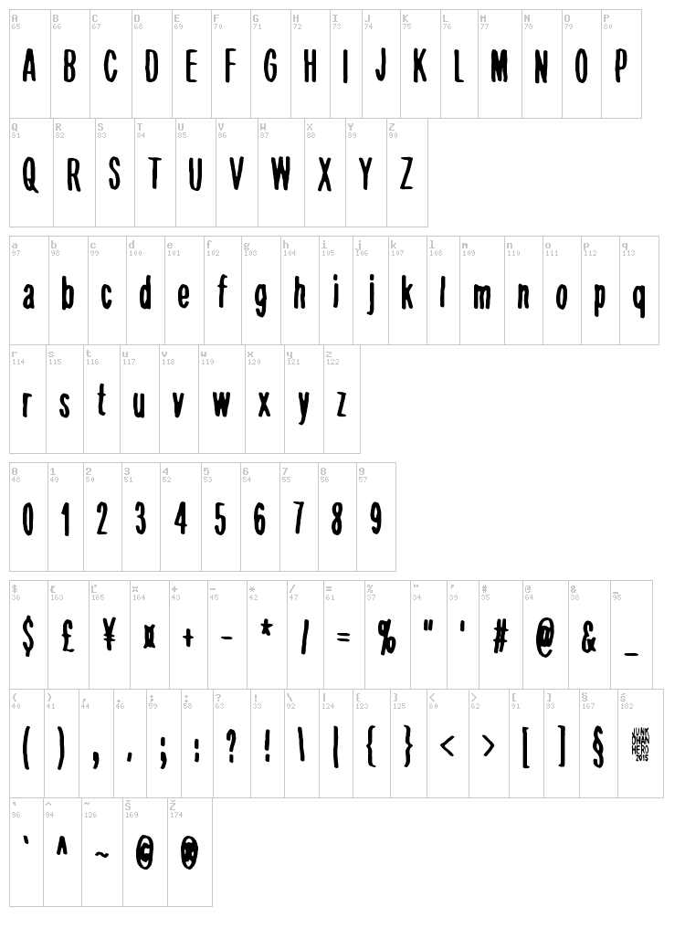 Viimeinen syksy font map